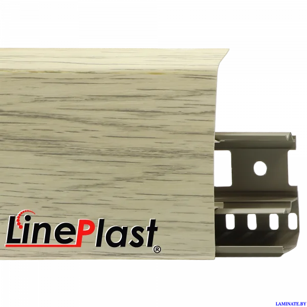Плинтус LinePlast 85  Аруша светло-серый LS004