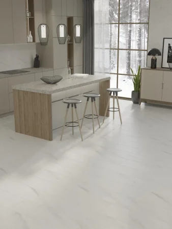 фото Ламинат EGGER Pro Large Aqua+ 4V EPL245 Мрамор Леванто белый в интернет-магазине laminate.by