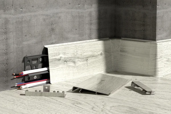Плинтус Cezar Hi-LINE Prestige Белый глянцевый P089 от магазина laminate.by